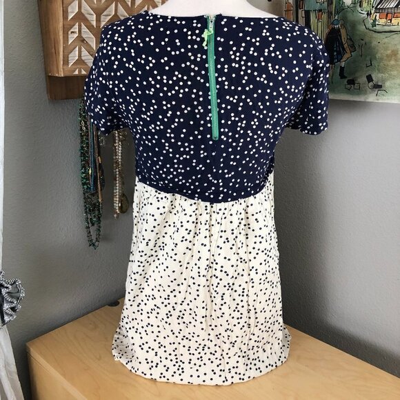 Anthropologie HD IN PARIS Tunic Dress size 0 - Blue White Pockets Whimsicore - Picture 4 of 10